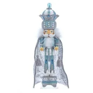 19" Hollywood Arctic Blue & Silver King Nutcracker