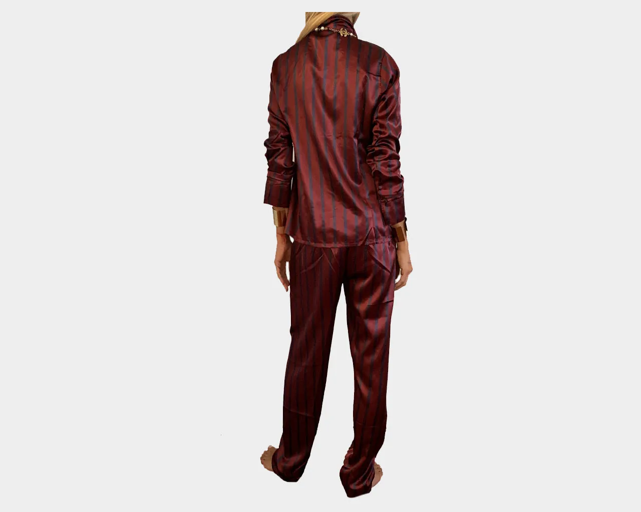 A. Plum Burst organic silk loungewear - The Monaco