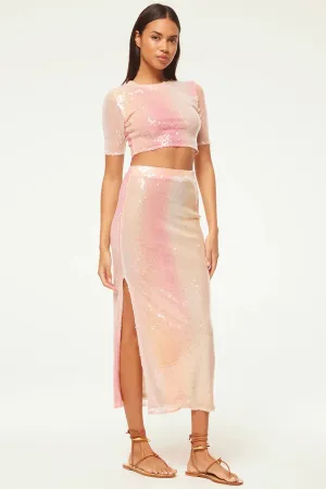 Aisha Skirt Sequin Ombre Tin