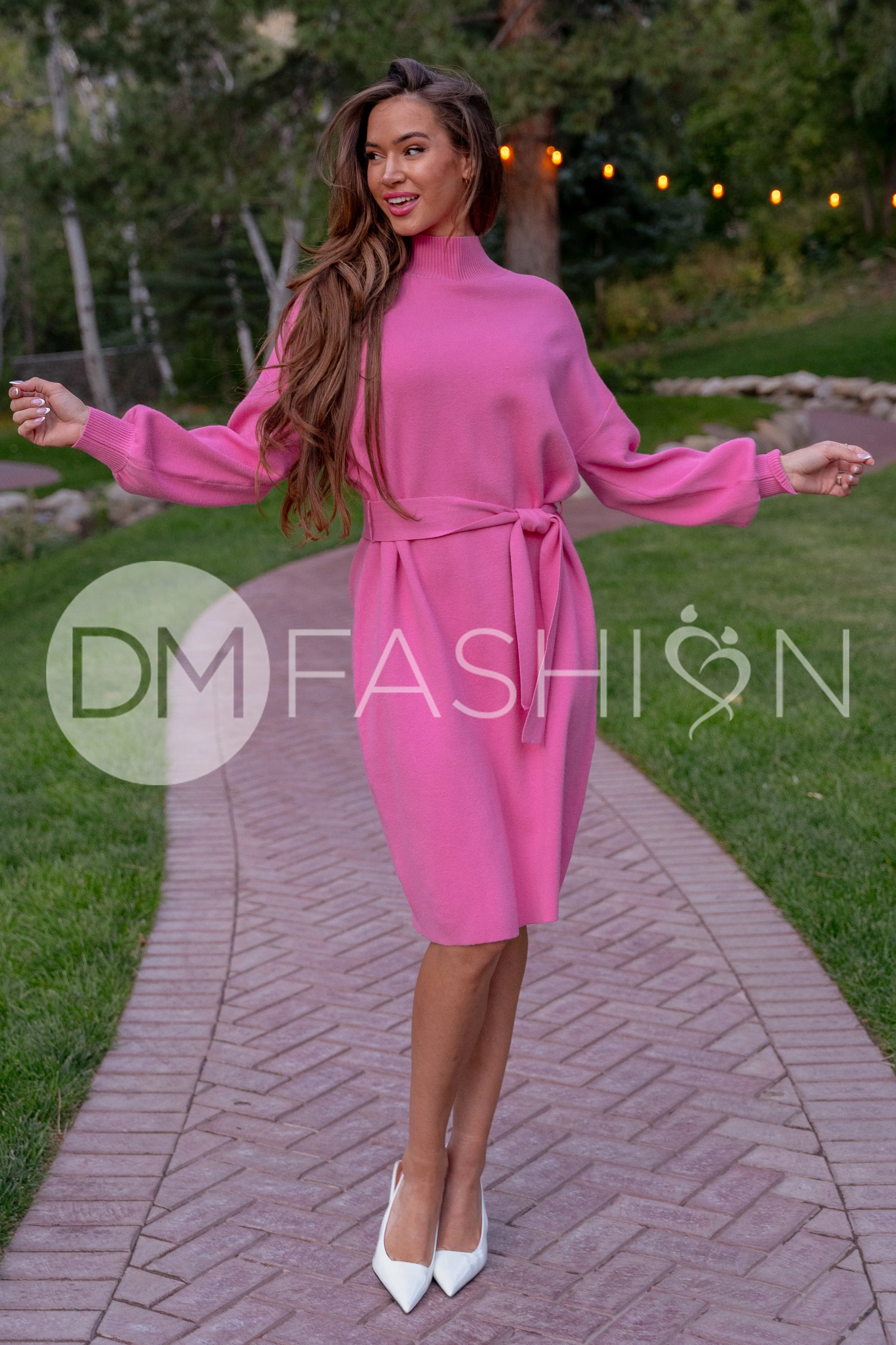 Alesha Barbie Pink Sweater Dress - DM Exclusive - Maternity Friendly - Restocked