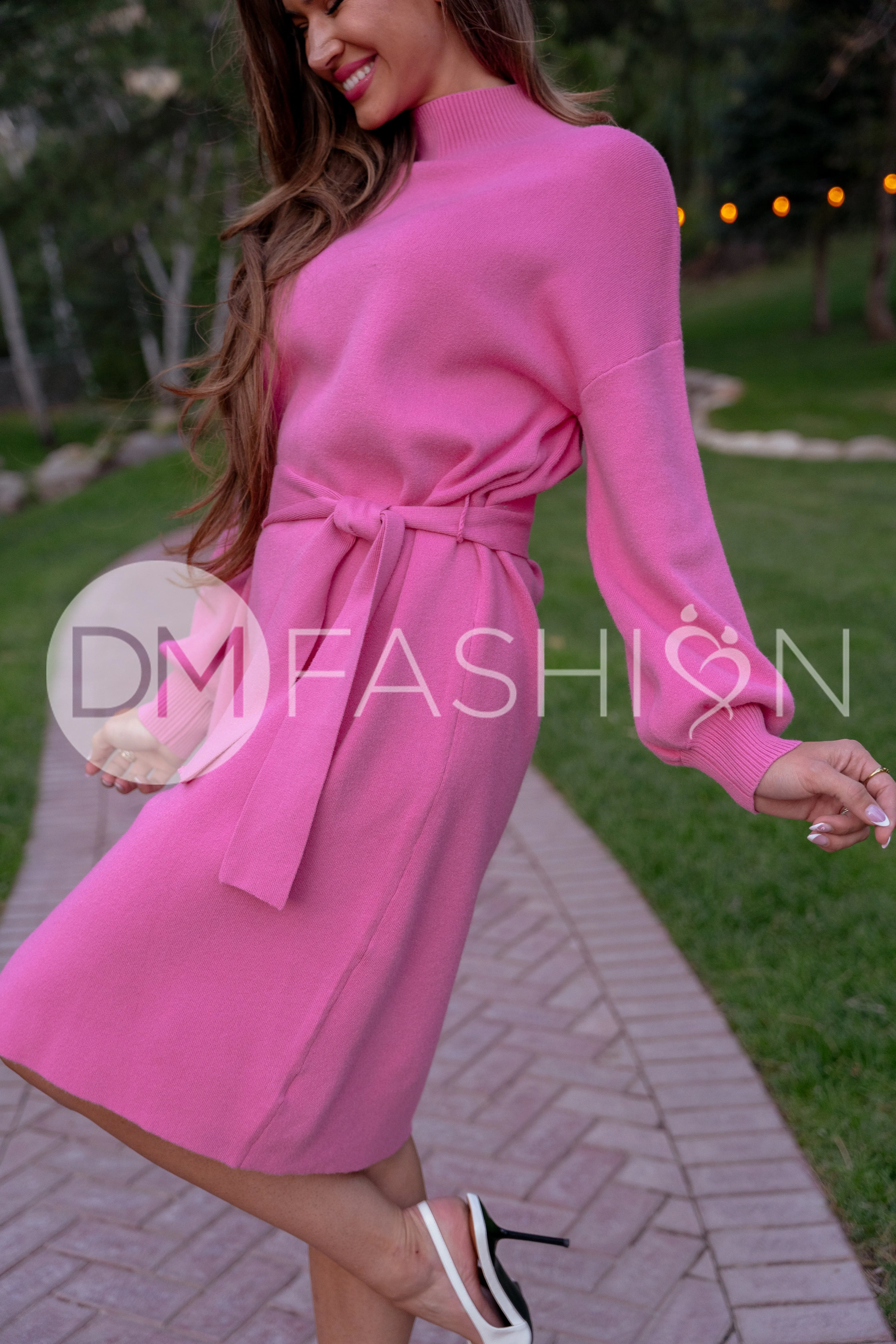 Alesha Barbie Pink Sweater Dress - DM Exclusive - Maternity Friendly - Restocked