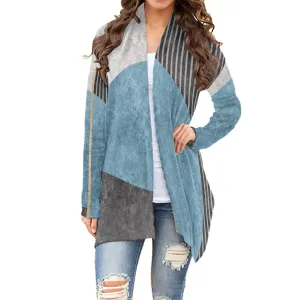 All-Over Print Women's Cardigan With Long Sleeve 196