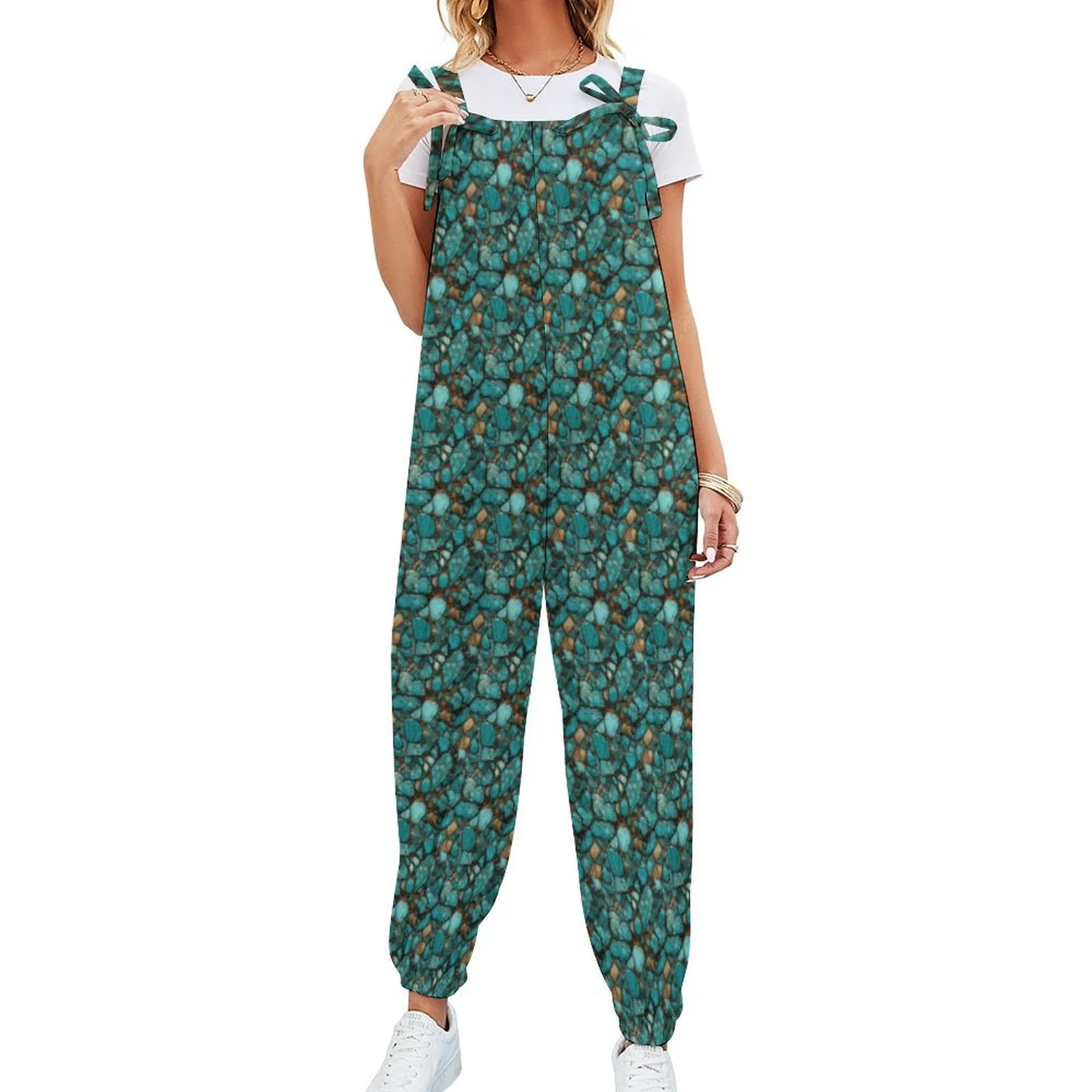 All Turquoise Relaxed Fit Jumpsuit