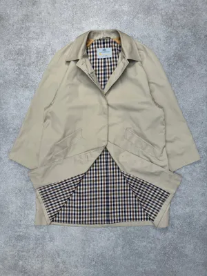 Aquascutum Cream Button Up Trench Coat