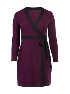 Aubergine Kara Wrap Dress