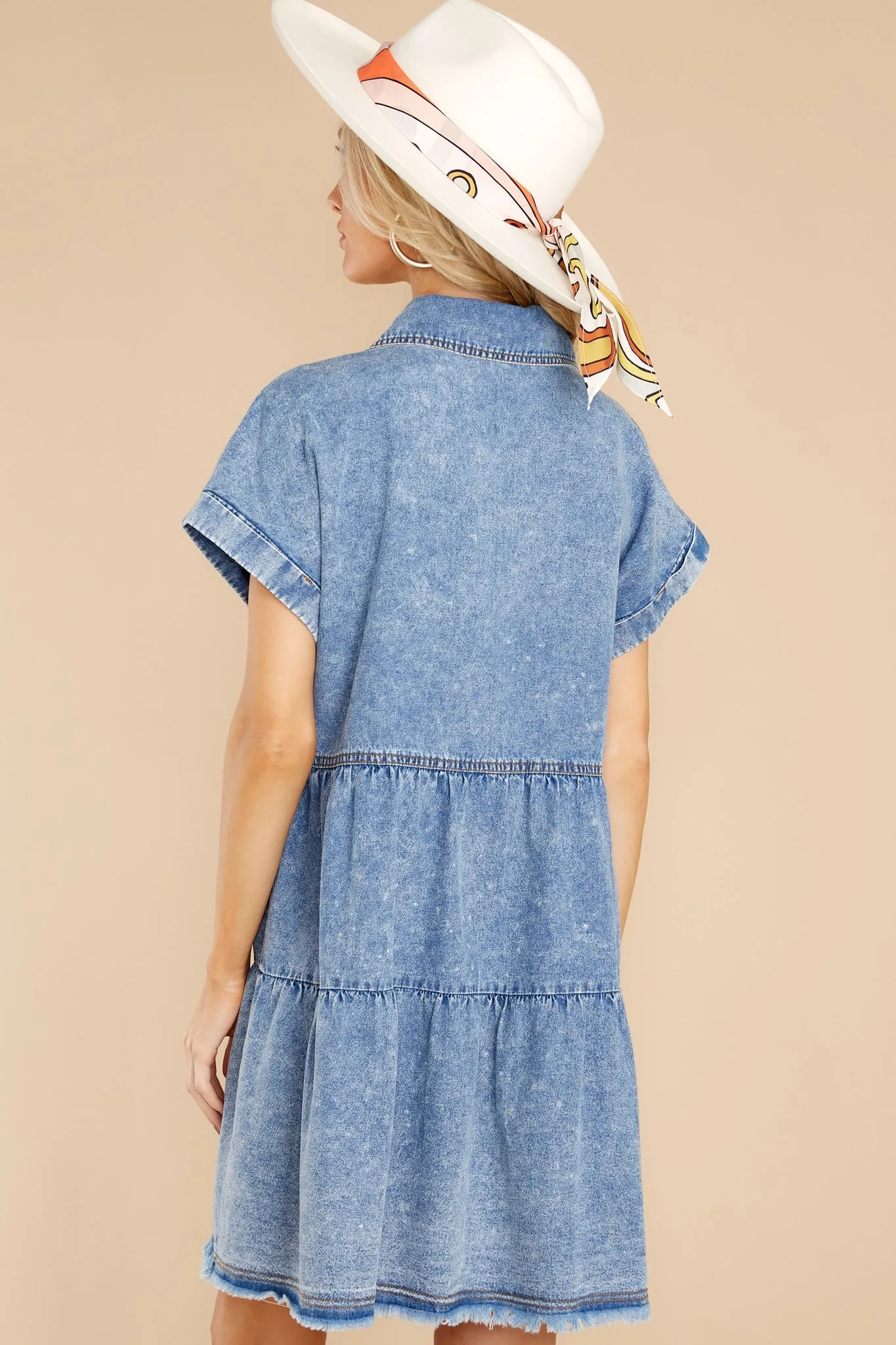 Back Road Drives Denim Dress