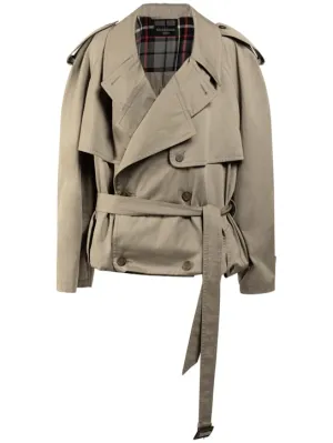 Balenciaga   Folded cotton trench coat 