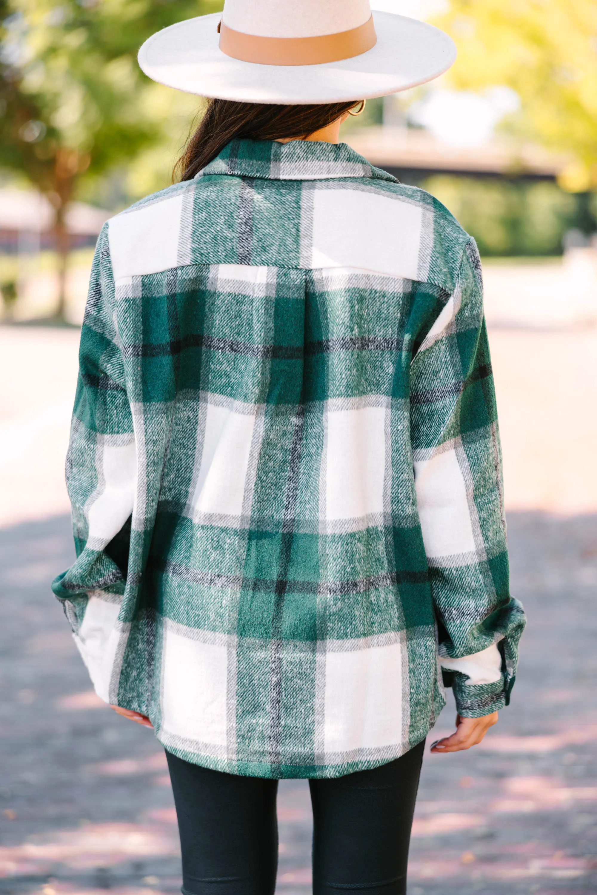 Be Your Best Self Green Plaid Shacket