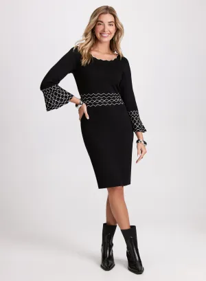 Bell Sleeve Sweater Dress