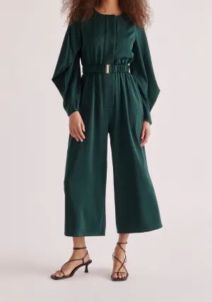 Belted Satin Jumpsuit