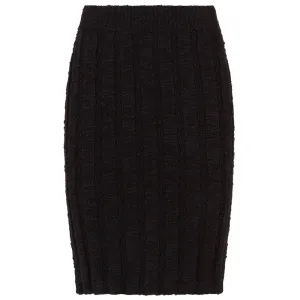 Black Wool Vergine Skirt