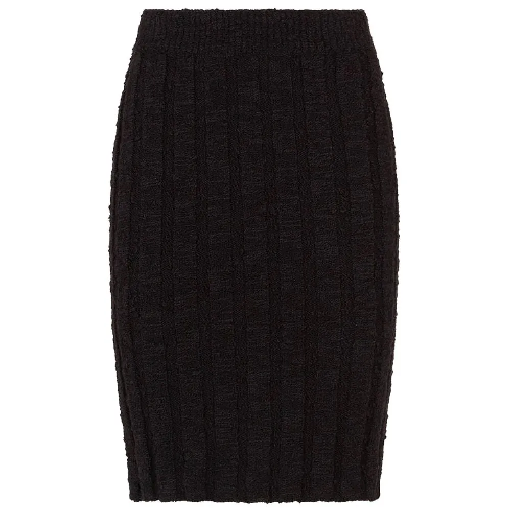 Black Wool Vergine Skirt