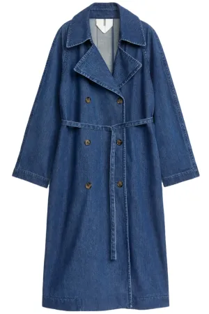 Blue Denim Trench Coat