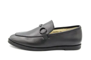 Boutaccelli  Black Leather Slip On With Chain  Carter