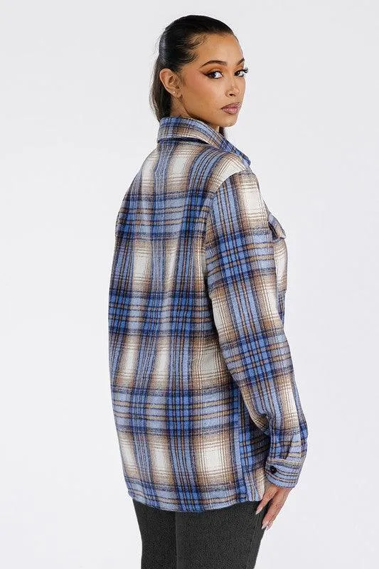 Boyfriend Oversized Soft Flannel Shacket 5 Colors