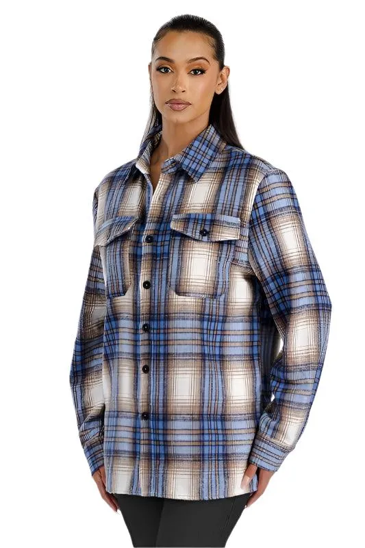 Boyfriend Oversized Soft Flannel Shacket 5 Colors