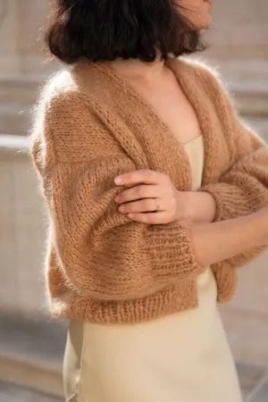 Camel Mohair and Organic Wool Cardigan