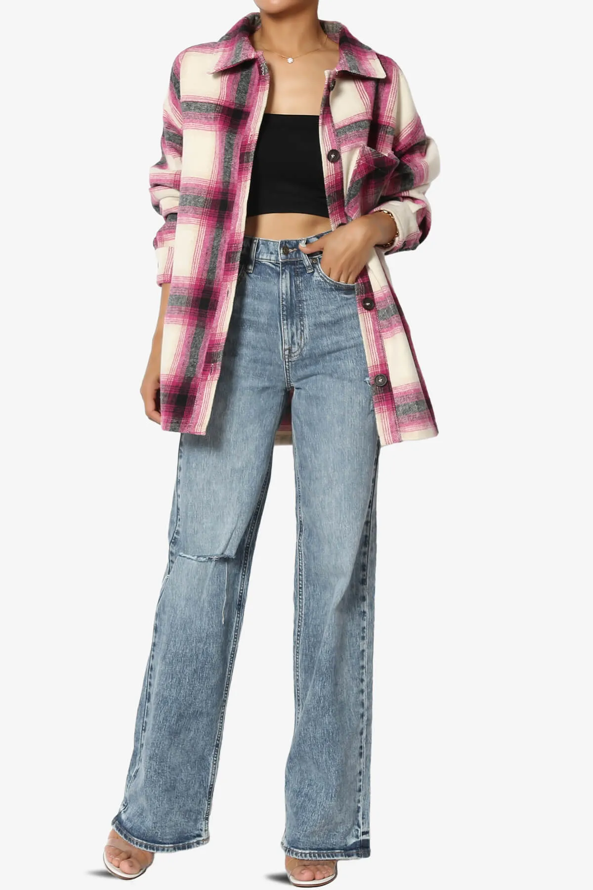 Cameron Plaid Flannel Oversized Shacket