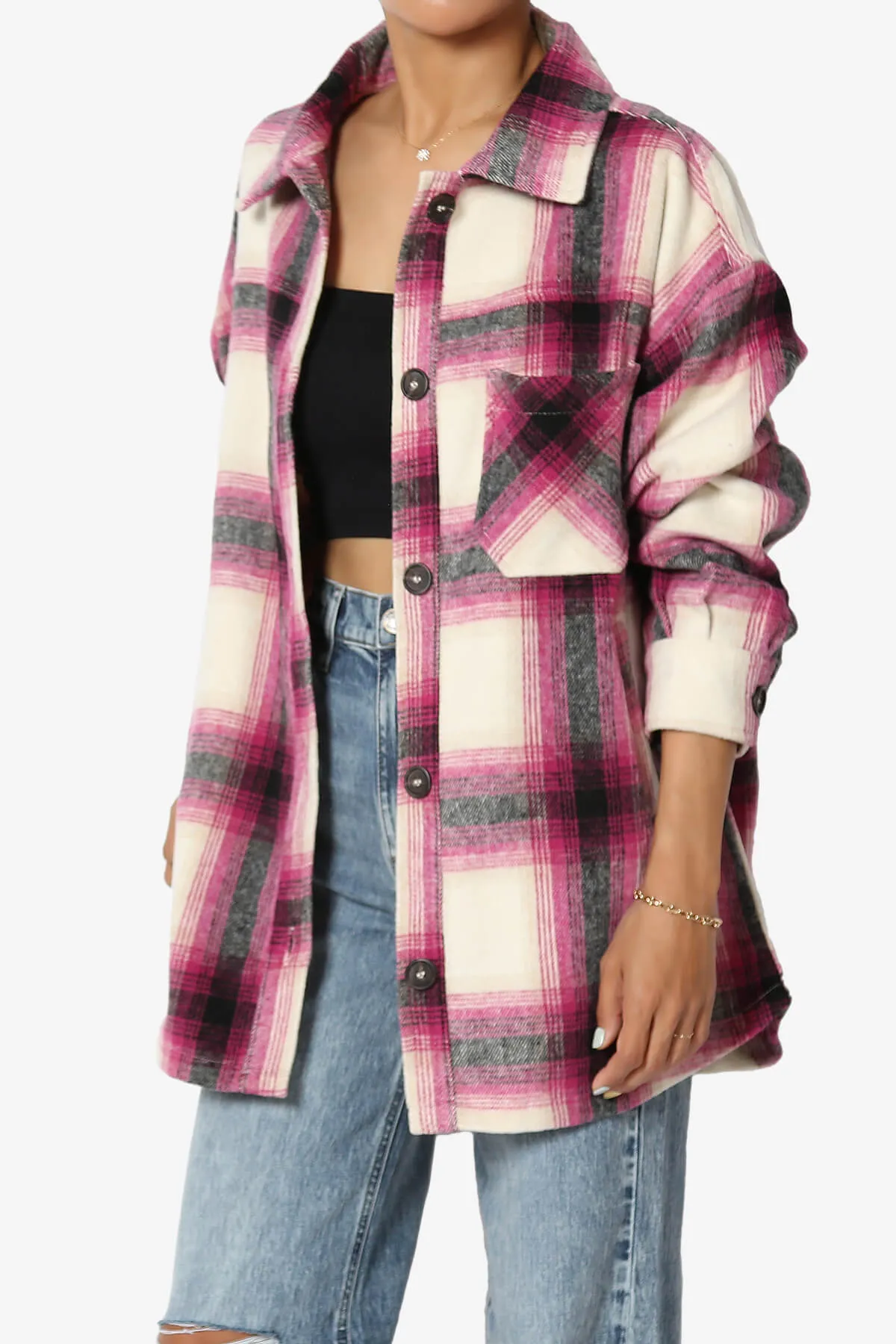 Cameron Plaid Flannel Oversized Shacket