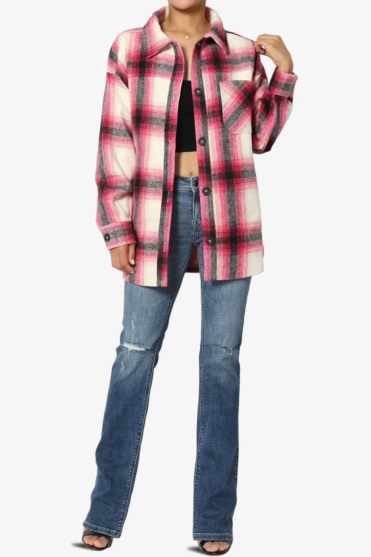 Cameron Plaid Flannel Oversized Shacket