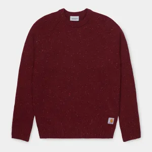 Carhartt WIP Anglistic Sweater Bordeaux