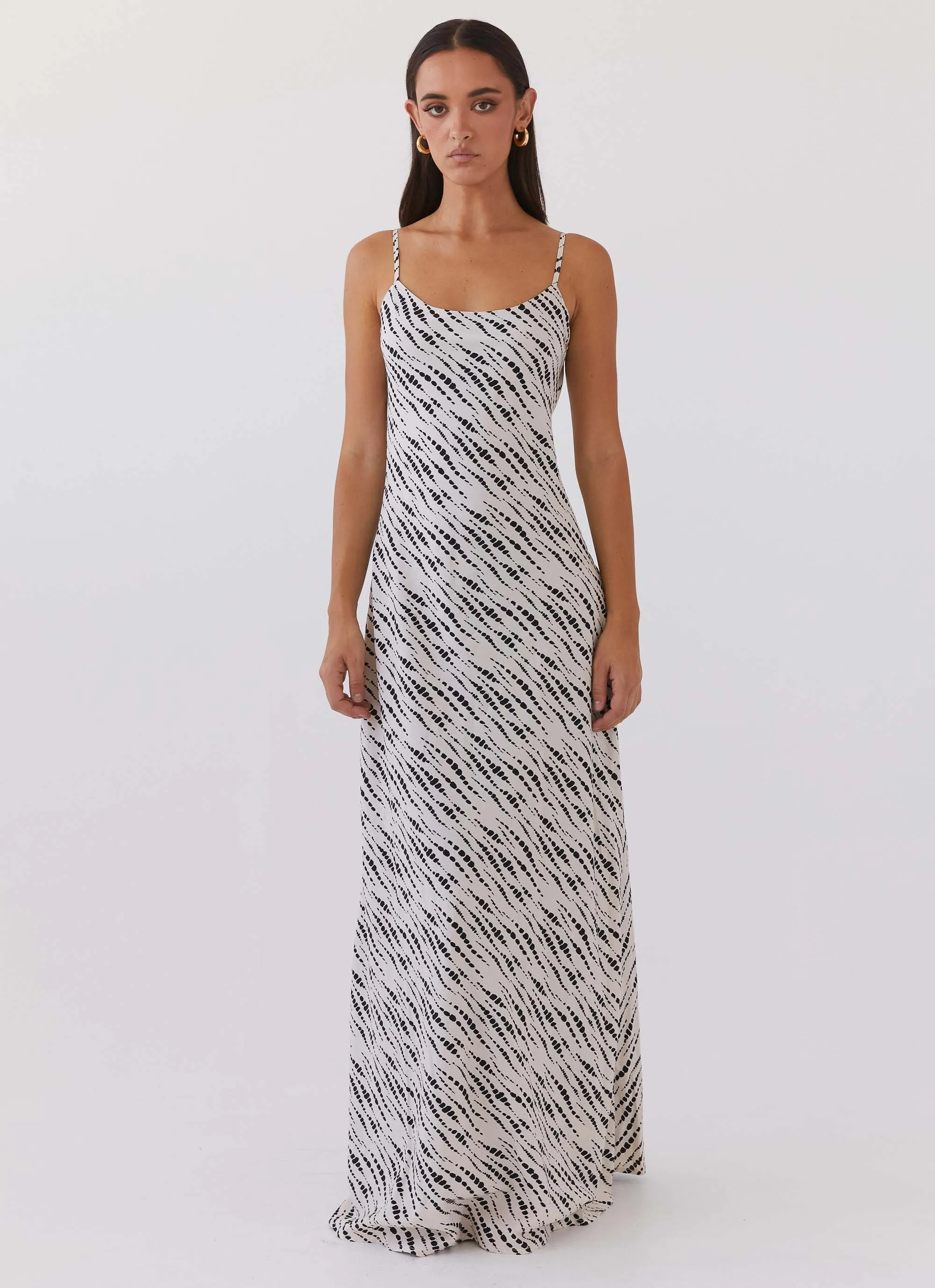 Carol Maxi Slip Dress - Pebble