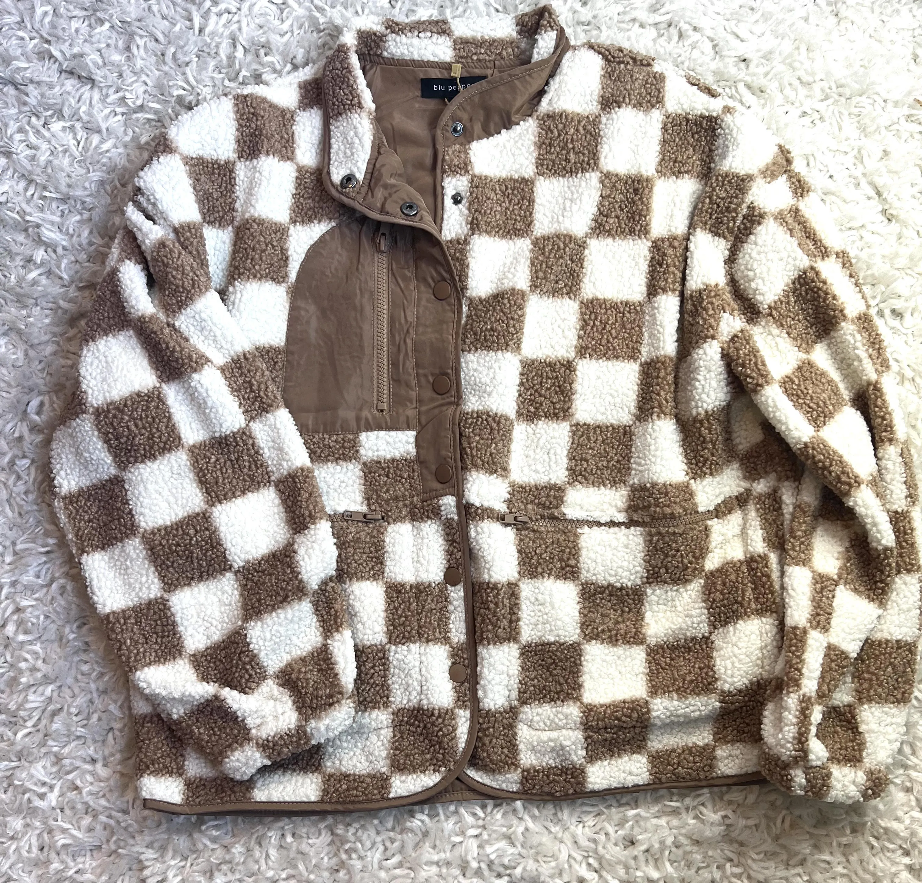 Checkered Teddy Shacket