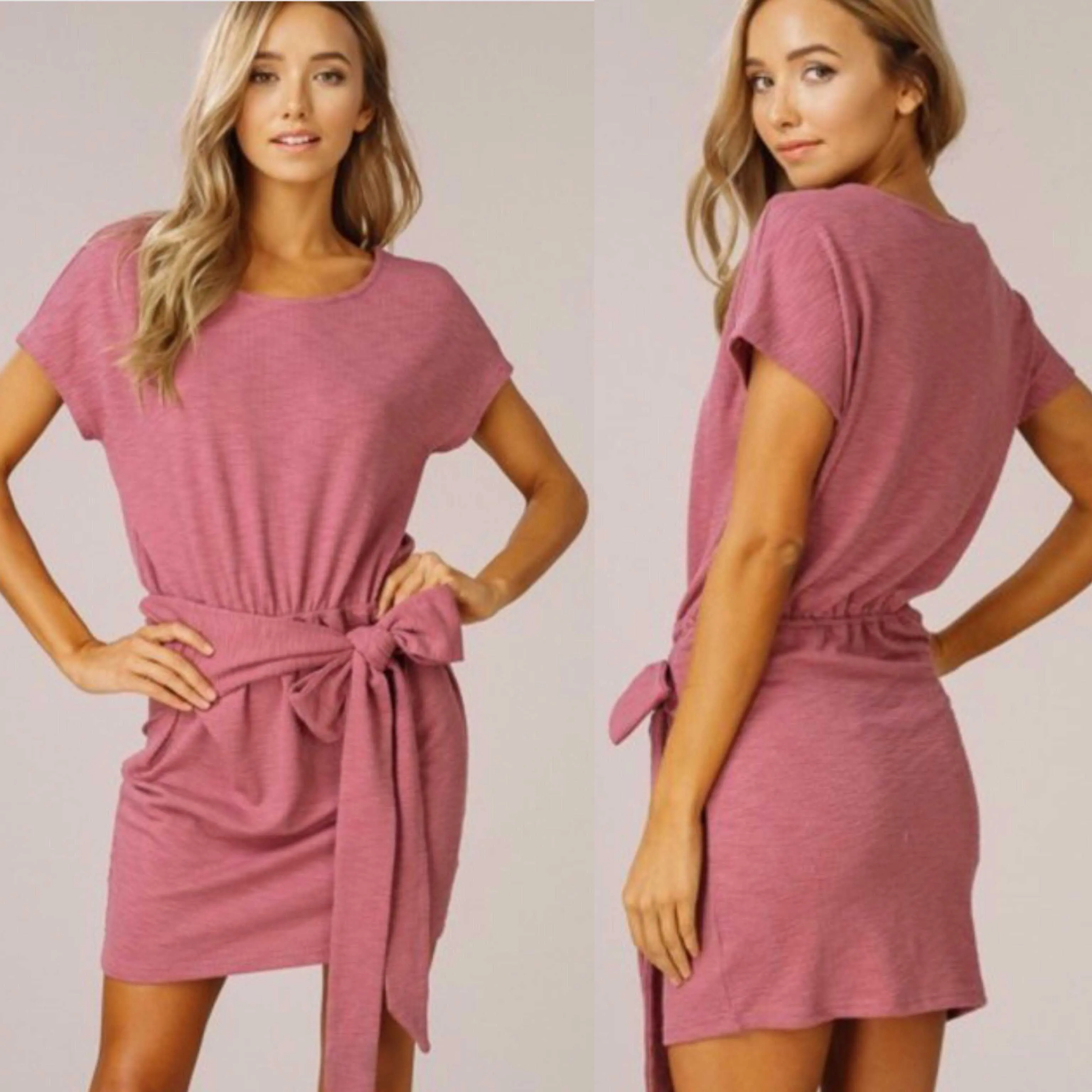 Chloe Ribbed Knit Wrap Dress