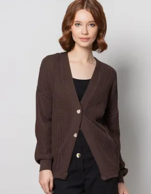 Chocolate Brown Long Cardigan