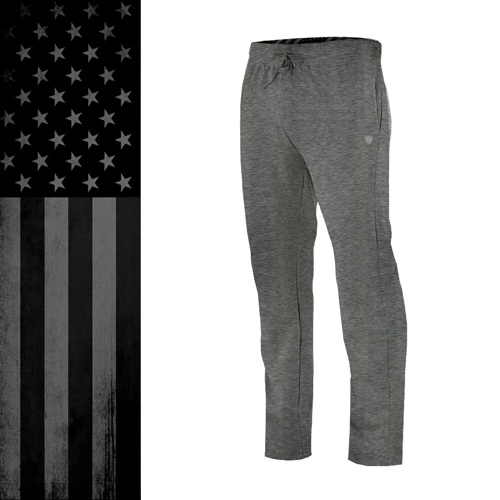 Classic Sweatpants | Blackout American Flag | Dark Heather Grey