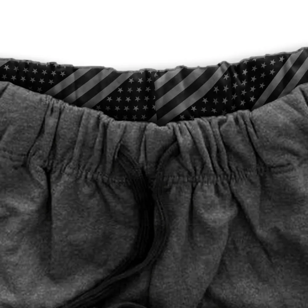 Classic Sweatpants | Blackout American Flag | Dark Heather Grey