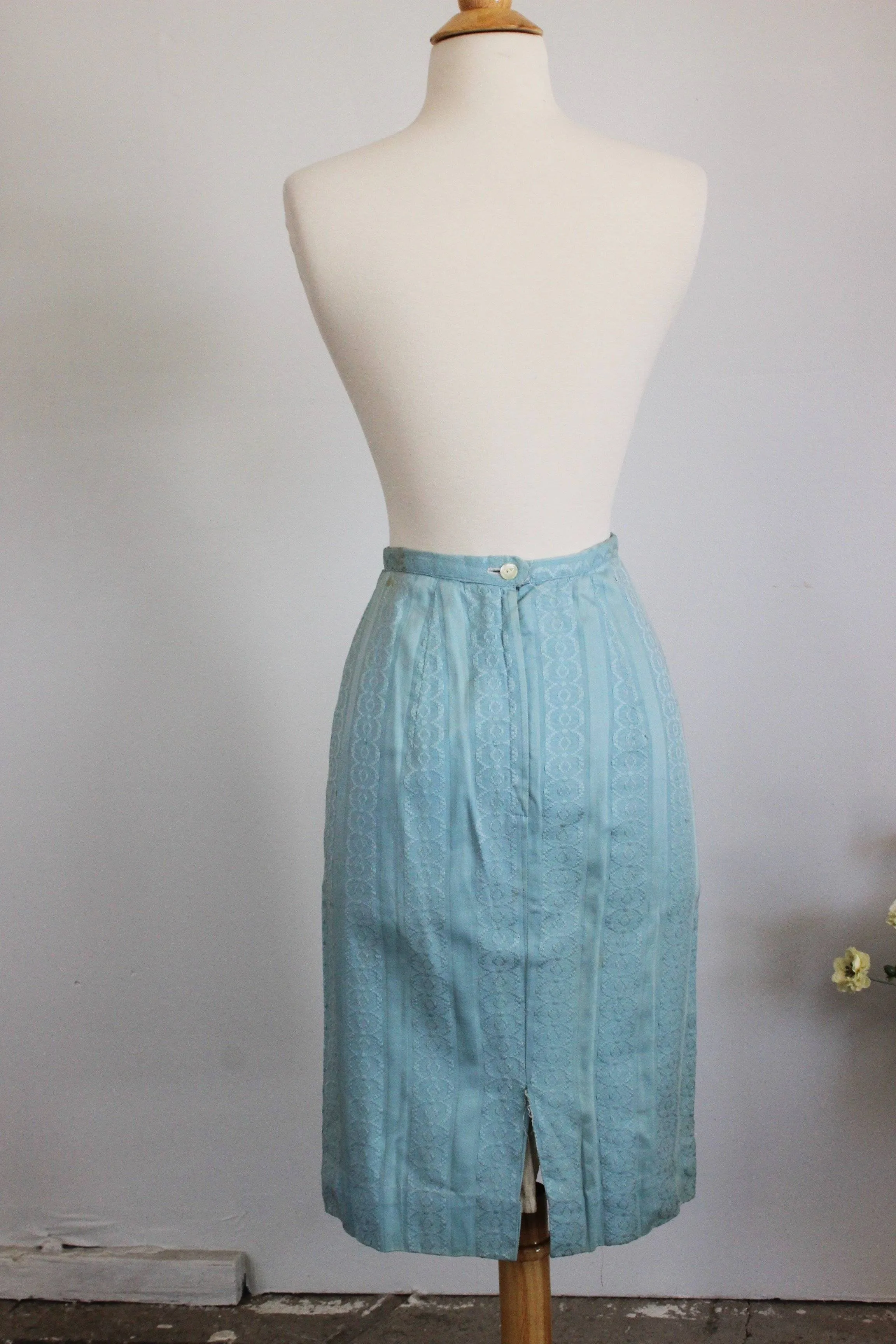 CLEARANCE: Vintage 1950s Blue Pencil Wiggle Skirt by Ardee of California