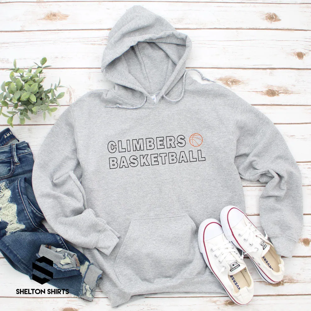 Climbers Basketball Outline Hoodie Sweatshirt