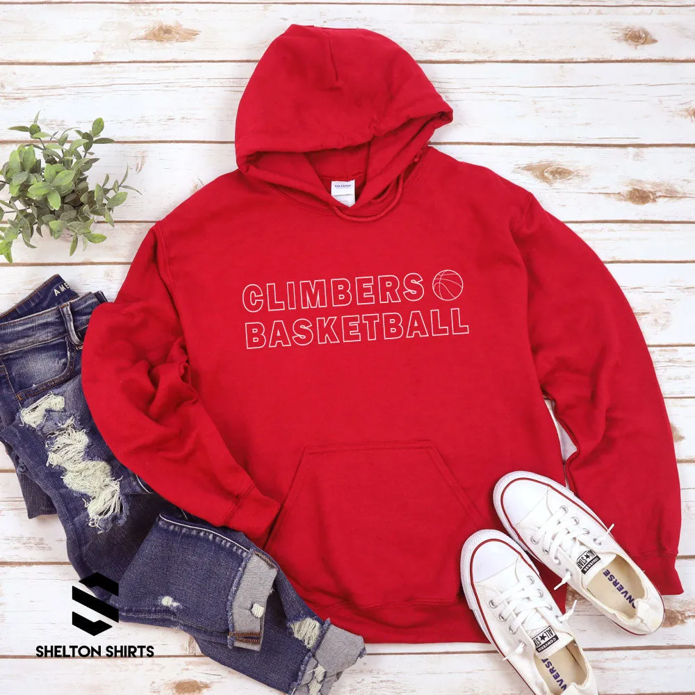 Climbers Basketball Outline Hoodie Sweatshirt