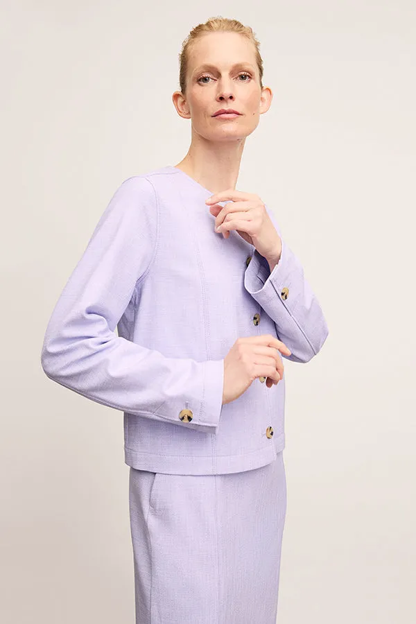 Constance Dress - Stretch Tweed :: Lilac/Ivory