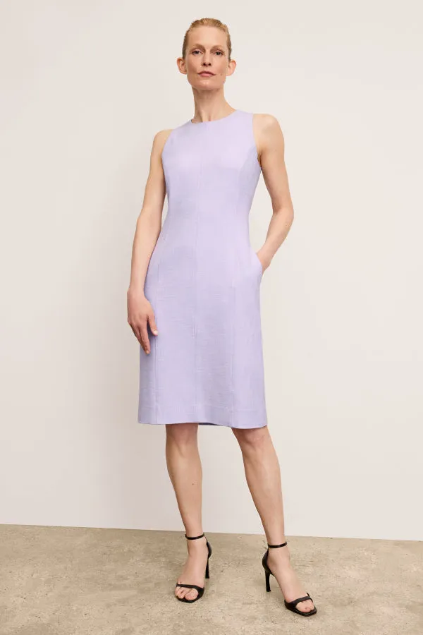 Constance Dress - Stretch Tweed :: Lilac/Ivory