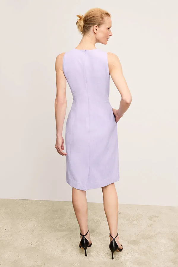 Constance Dress - Stretch Tweed :: Lilac/Ivory