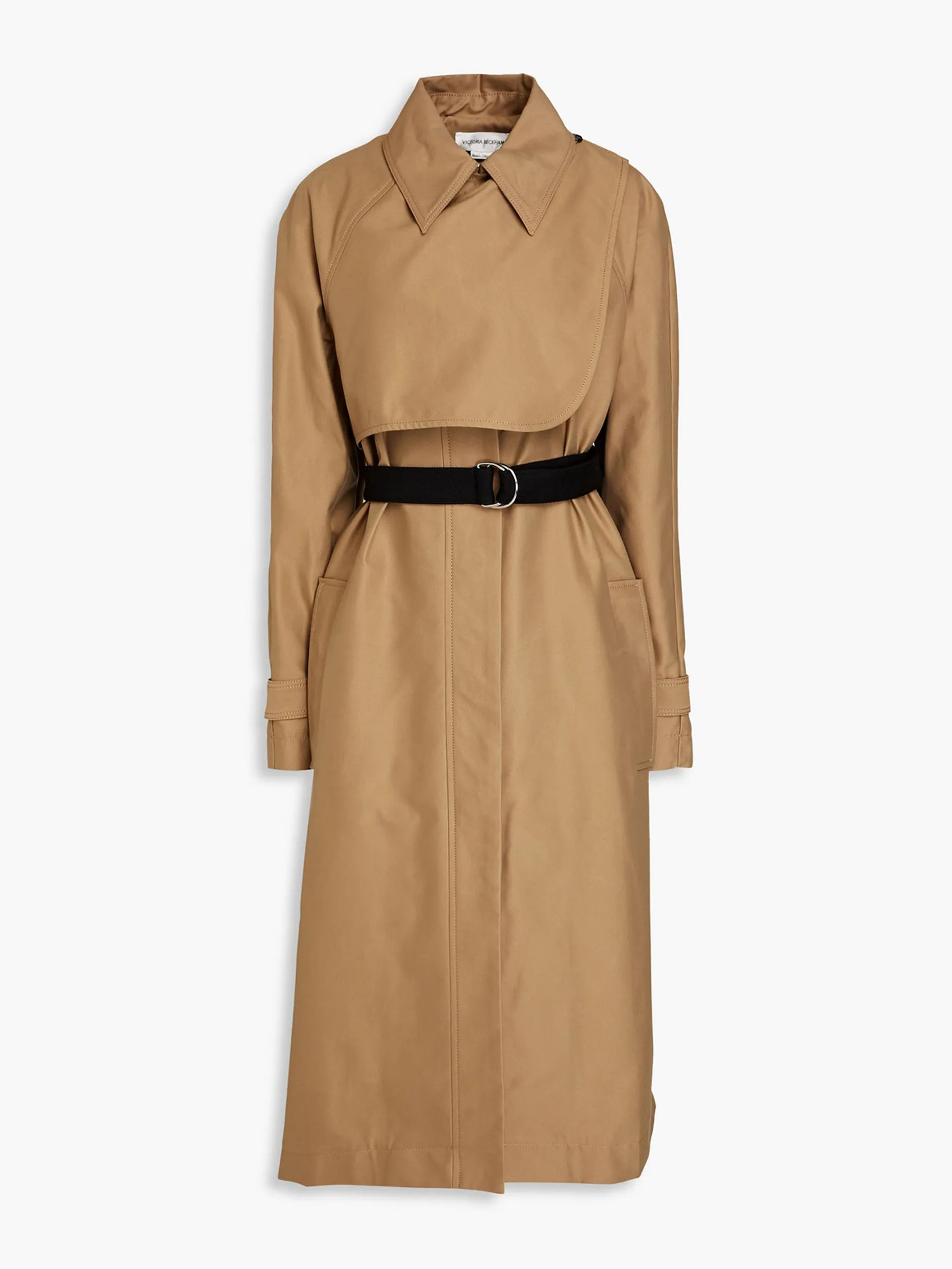 Cotton-blend gabardine trench coat