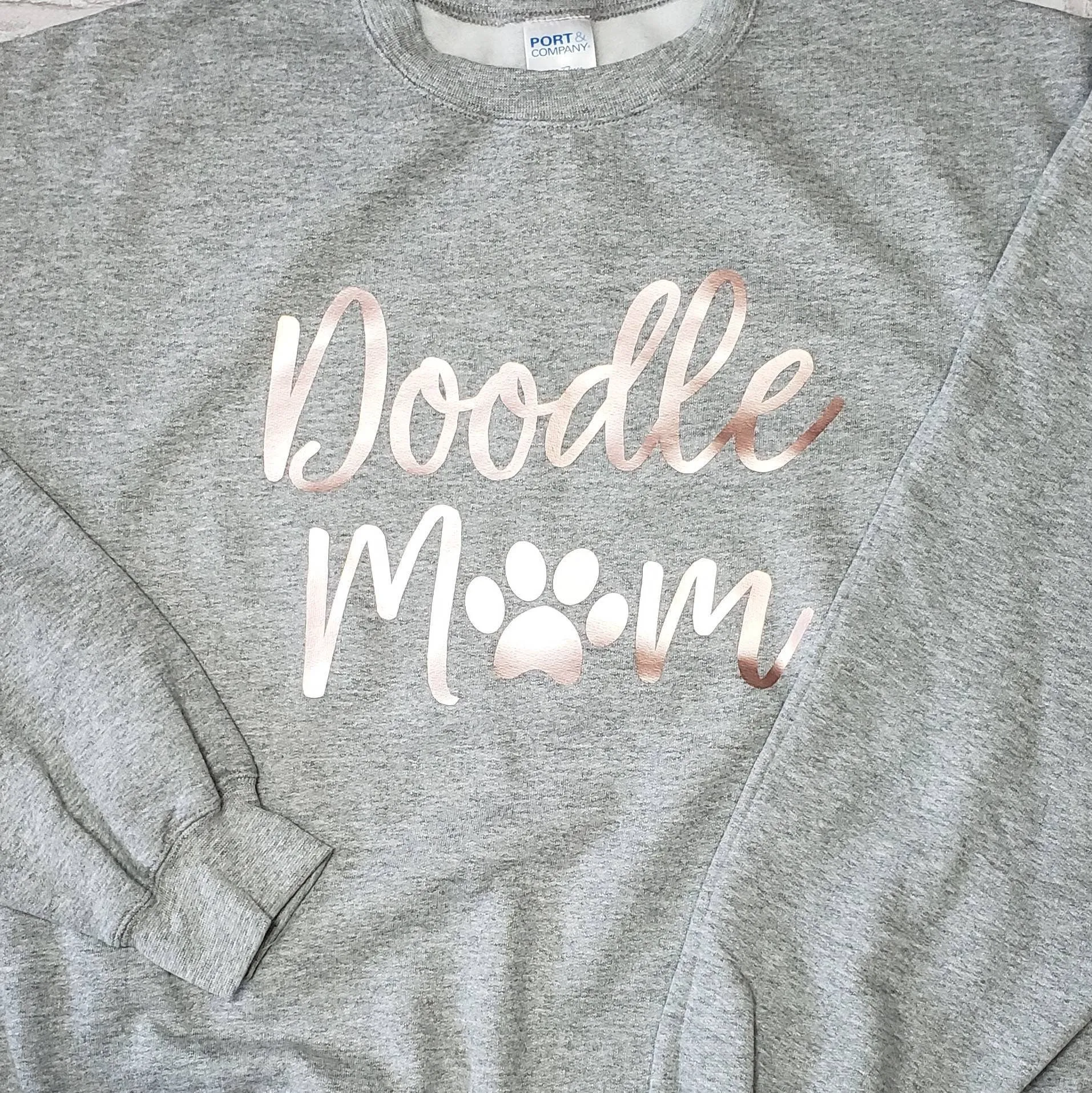 Doodle Grandma Super Comfy Crew Neck Heather Grey Sweatshirt