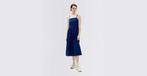 Dress Thinking MU Navy Big Seersucker Paola Dress