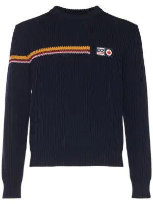 Dsquared2   Wool crewneck logo sweater 