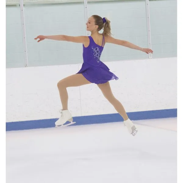 F23025R Competition Figure Skating One Shoulder Dress CRYSTALS