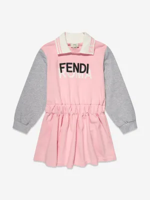 Fendi Girls Sweater Dress in Pink