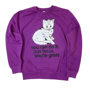 Focus Cat Sweatshirt - Grape Soda