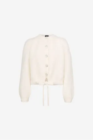 Franca lux chunky cardigan White