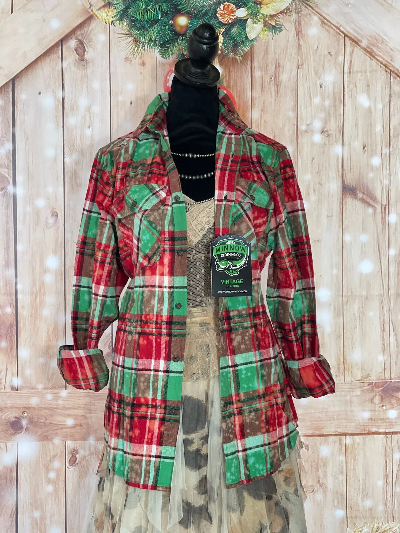 FROSTY Holiday Flannel- Mistletoe Plaid