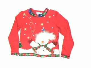 Furry Frosty On Your Belly-X Small Christmas Sweater