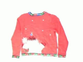 Furry Frosty On Your Belly-X Small Christmas Sweater