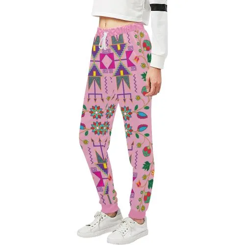 Geometric Floral Fall-Sunset Women's Sweatpants