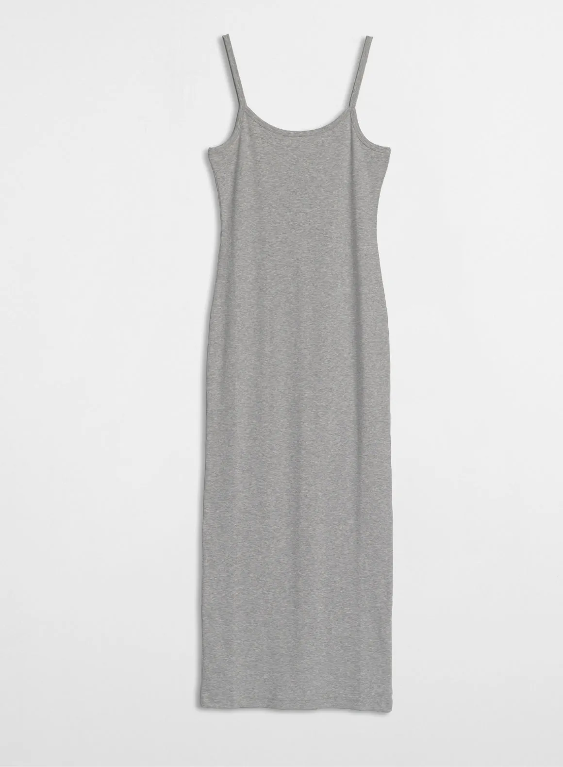 Grey Melange Ease Ribbed Slip Dress